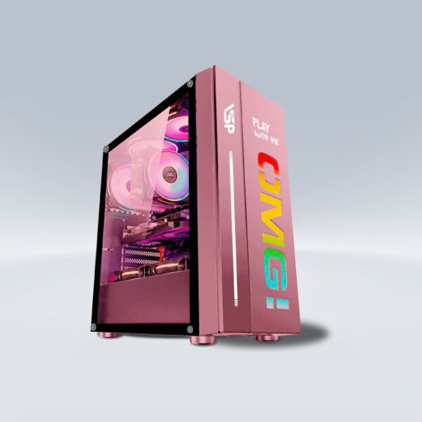 Case Vsp Led Gaming Omg Ii Atx Pink Duong Minh Store 1